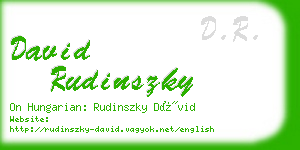 david rudinszky business card